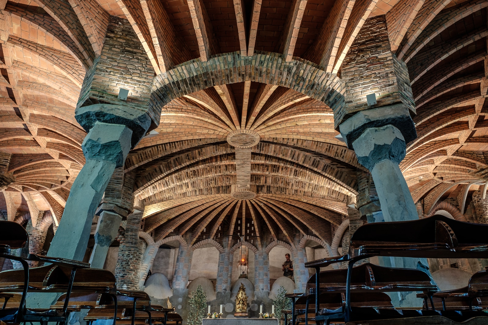 barcelona gaudi from wheelchair