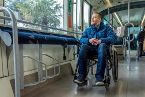 wheelchair accessible tram in Barcelona for disabled travelers